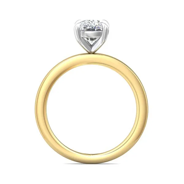 FlyerFit Solitaire 14K Yellow and 14K White Gold Engagement Ring Image 3 Diamond Source Jewelers Greenwood Village, CO