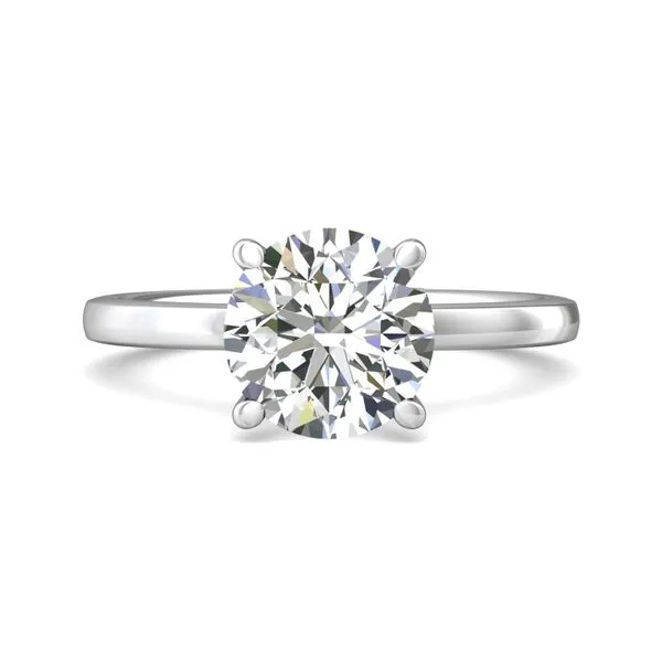 FlyerFit Solitaire 18K White Gold Engagement Ring Valentine's Fine Jewelry Dallas, PA