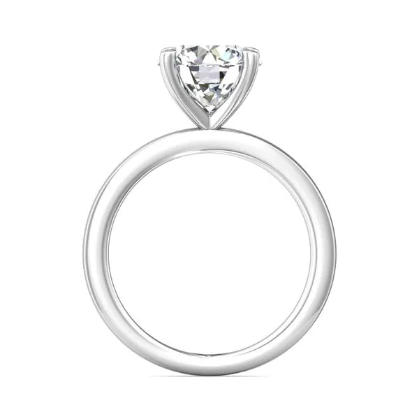 FlyerFit Solitaire 18K White Gold Engagement Ring Image 3 Valentine's Fine Jewelry Dallas, PA
