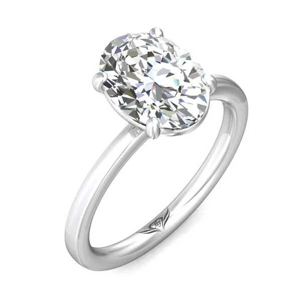FlyerFit Solitaire Platinum Engagement Ring Image 5 Valentine's Fine Jewelry Dallas, PA