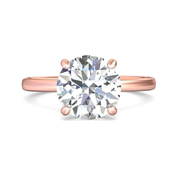 FlyerFit Solitaire 14K Pink Gold Engagement Ring G-H VS2-SI1 Valentine's Fine Jewelry Dallas, PA
