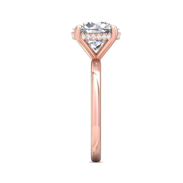 FlyerFit Solitaire 14K Pink Gold Engagement Ring G-H VS2-SI1 Image 4 Valentine's Fine Jewelry Dallas, PA