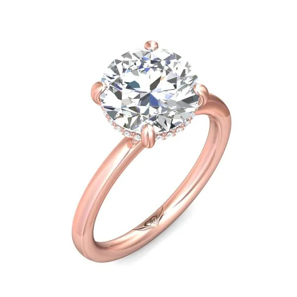 FlyerFit Solitaire 14K Pink Gold Engagement Ring G-H VS2-SI1 Image 5 Valentine's Fine Jewelry Dallas, PA