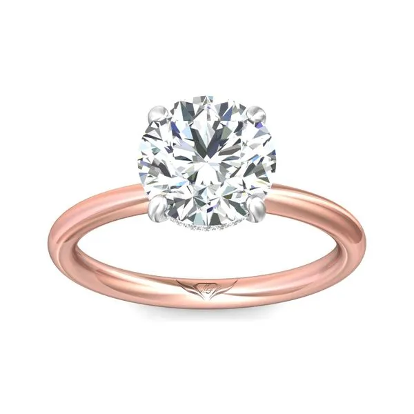 FlyerFit Solitaire 14K Pink Gold Shank And White Gold Top Engagement Ring H-I SI1 Image 2 Valentine's Fine Jewelry Dallas, PA