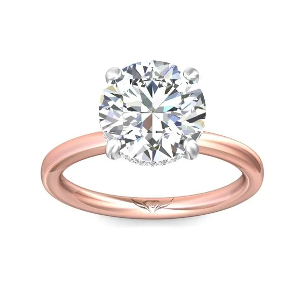 FlyerFit Solitaire 18K Pink Gold Shank And White Gold Top Engagement Ring H-I SI1 Image 2 Valentine's Fine Jewelry Dallas, PA