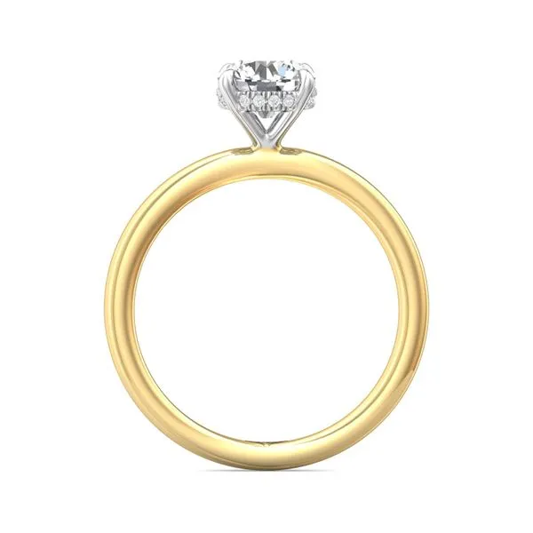 FlyerFit Solitaire 14K Yellow Gold Shank And Platinum Top Engagement Ring G-H VS2-SI1 Image 3 Diamond Source Jewelers Greenwood Village, CO