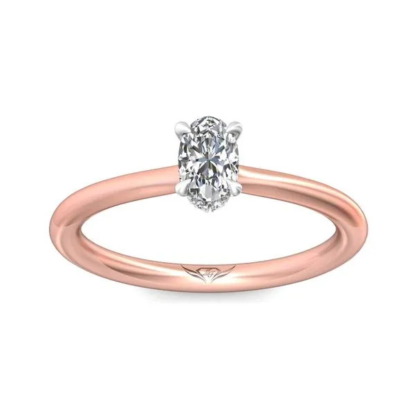 FlyerFit Solitaire 14K Pink Gold Shank And White Gold Top Engagement Ring H-I SI2 Image 2 Valentine's Fine Jewelry Dallas, PA