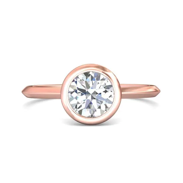 FlyerFit Solitaire 18K Pink Gold Engagement Ring Valentine's Fine Jewelry Dallas, PA