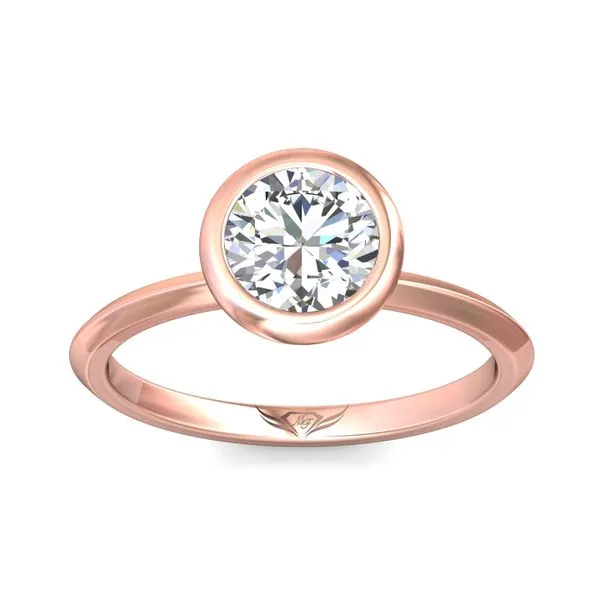 FlyerFit Solitaire 18K Pink Gold Engagement Ring Image 2 Valentine's Fine Jewelry Dallas, PA