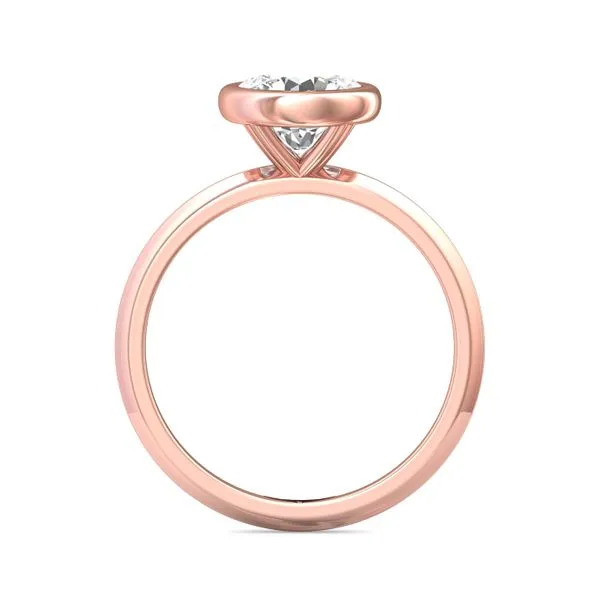FlyerFit Solitaire 18K Pink Gold Engagement Ring Image 3 Valentine's Fine Jewelry Dallas, PA