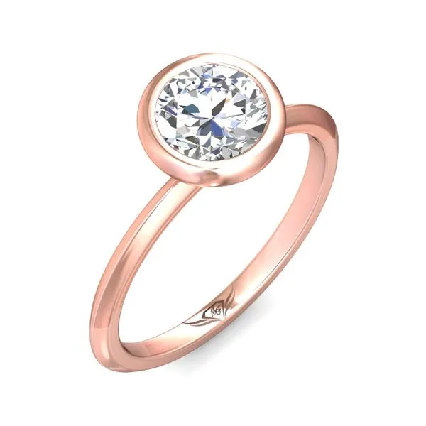 FlyerFit Solitaire 18K Pink Gold Engagement Ring Image 5 Valentine's Fine Jewelry Dallas, PA