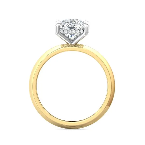 FlyerFit Solitaire 18K Yellow Gold Shank And White Gold Top Engagement Ring H-I SI1 Image 3 Valentine's Fine Jewelry Dallas, PA