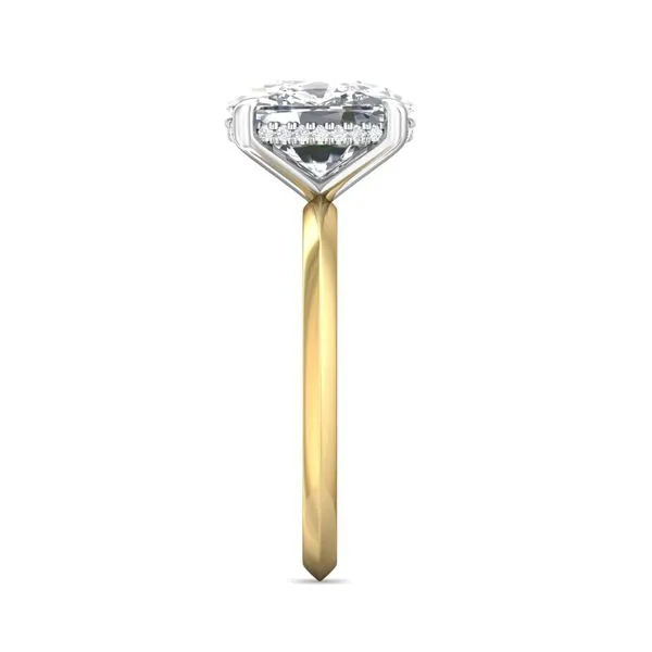 FlyerFit Solitaire 18K Yellow Gold Shank And White Gold Top Engagement Ring H-I SI1 Image 4 Valentine's Fine Jewelry Dallas, PA