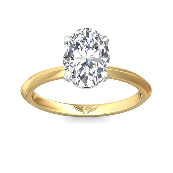 FlyerFit Solitaire 18K Yellow Gold Shank And White Gold Top Engagement Ring Image 2 Valentine's Fine Jewelry Dallas, PA