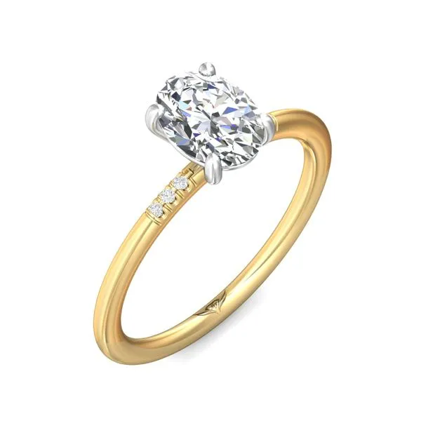 FlyerFit Solitaire 18K Yellow Gold Shank And White Gold Top Engagement Ring H-I SI2 Image 5 Valentine's Fine Jewelry Dallas, PA