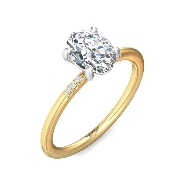 FlyerFit Solitaire 14K Yellow Gold Shank And Platinum Top Engagement Ring H-I SI2 Image 5 Becky Beauchine Kulka Diamonds and Fine Jewelry Okemos, MI