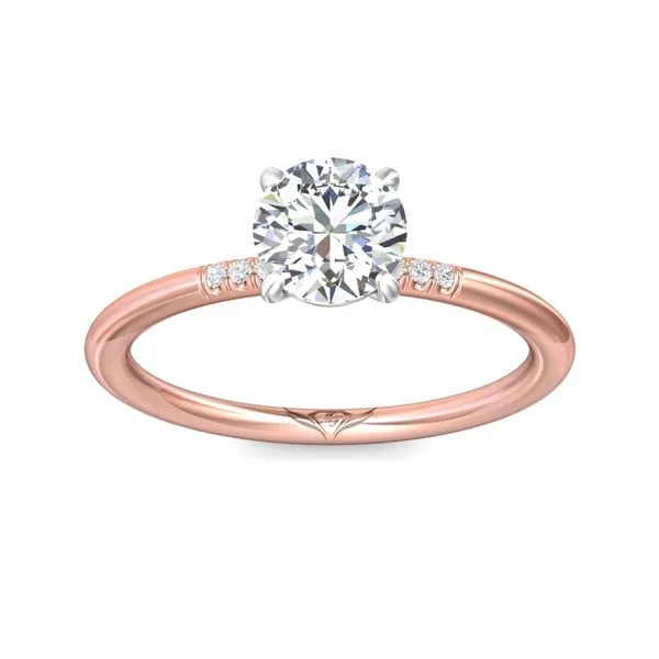 FlyerFit Solitaire 18K Pink Gold Shank And White Gold Top Engagement Ring H-I SI1 Image 2 Valentine's Fine Jewelry Dallas, PA