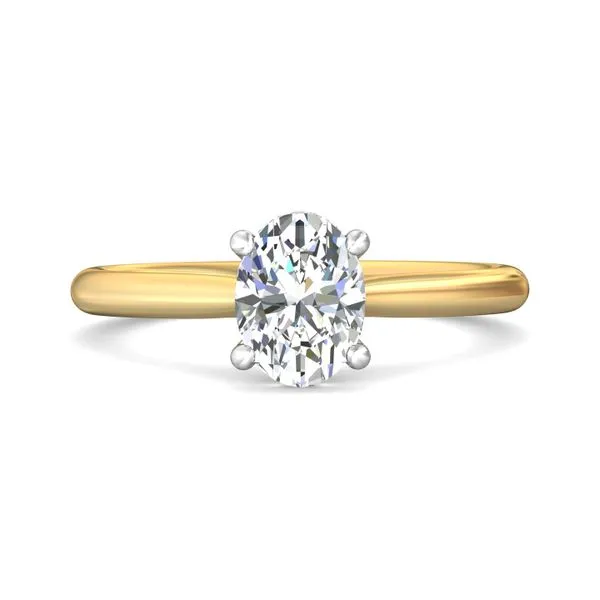 FlyerFit Solitaire 14K Yellow and 14K White Gold Engagement Ring G-H VS2-SI1 Valentine's Fine Jewelry Dallas, PA