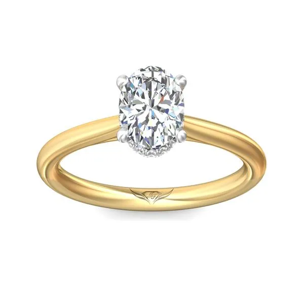 FlyerFit Solitaire 14K Yellow and 14K White Gold Engagement Ring G-H VS2-SI1 Image 2 Valentine's Fine Jewelry Dallas, PA