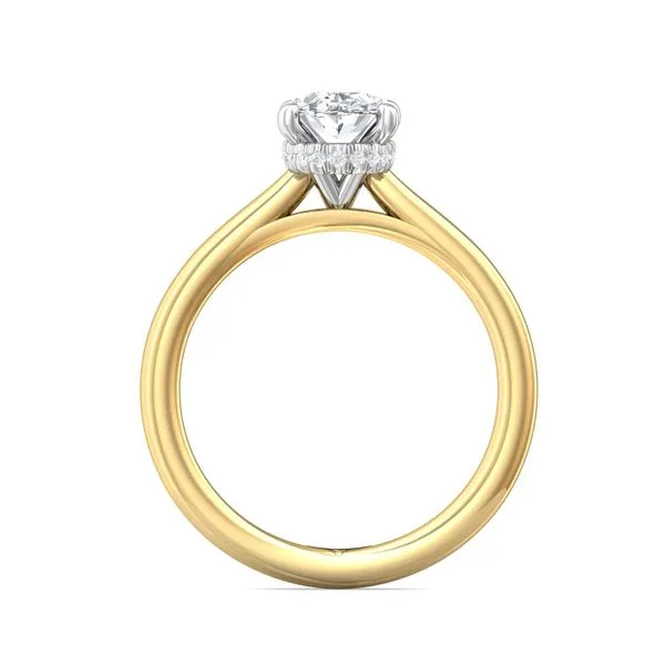 FlyerFit Solitaire 14K Yellow and 14K White Gold Engagement Ring G-H VS2-SI1 Image 3 Valentine's Fine Jewelry Dallas, PA
