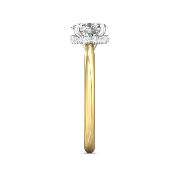 FlyerFit Solitaire 14K Yellow and 14K White Gold Engagement Ring G-H VS2-SI1 Image 4 Valentine's Fine Jewelry Dallas, PA