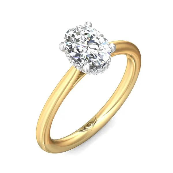 FlyerFit Solitaire 14K Yellow and 14K White Gold Engagement Ring G-H VS2-SI1 Image 5 Valentine's Fine Jewelry Dallas, PA