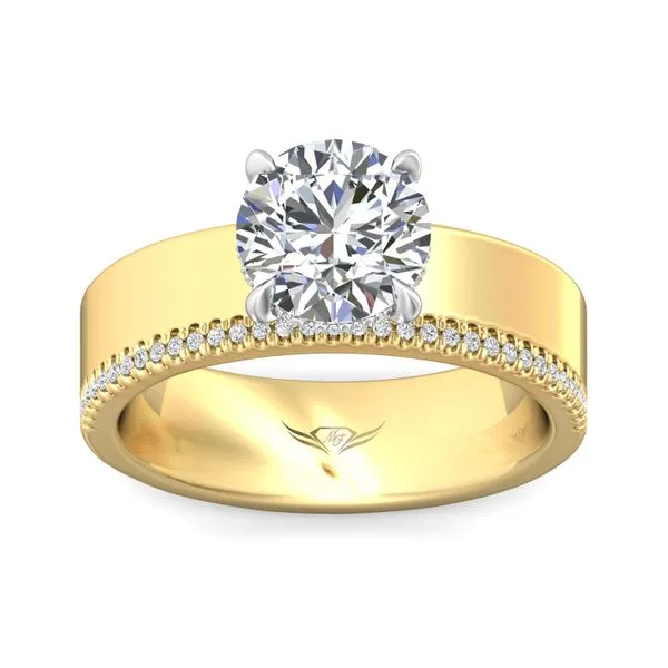 FlyerFit Solitaire 18K Yellow Gold Shank And White Gold Top Engagement Ring H-I SI2 Image 2 Becky Beauchine Kulka Diamonds and Fine Jewelry Okemos, MI