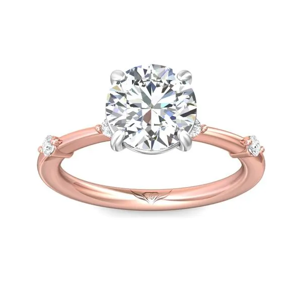FlyerFit Channel/Shared Prong 18K Pink Gold Shank And White Gold Top Engagement Ring G-H VS2-SI1 Image 2 Valentine's Fine Jewelry Dallas, PA