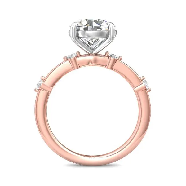 FlyerFit Channel/Shared Prong 18K Pink Gold Shank And White Gold Top Engagement Ring G-H VS2-SI1 Image 3 Valentine's Fine Jewelry Dallas, PA