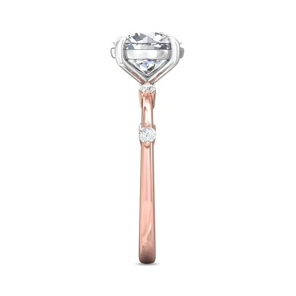 FlyerFit Channel/Shared Prong 18K Pink Gold Shank And White Gold Top Engagement Ring G-H VS2-SI1 Image 4 Valentine's Fine Jewelry Dallas, PA