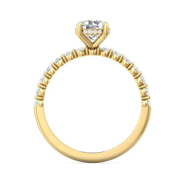 FlyerFit Channel/Shared Prong 18K Yellow Gold Engagement Ring H-I SI2 Image 3 Valentine's Fine Jewelry Dallas, PA