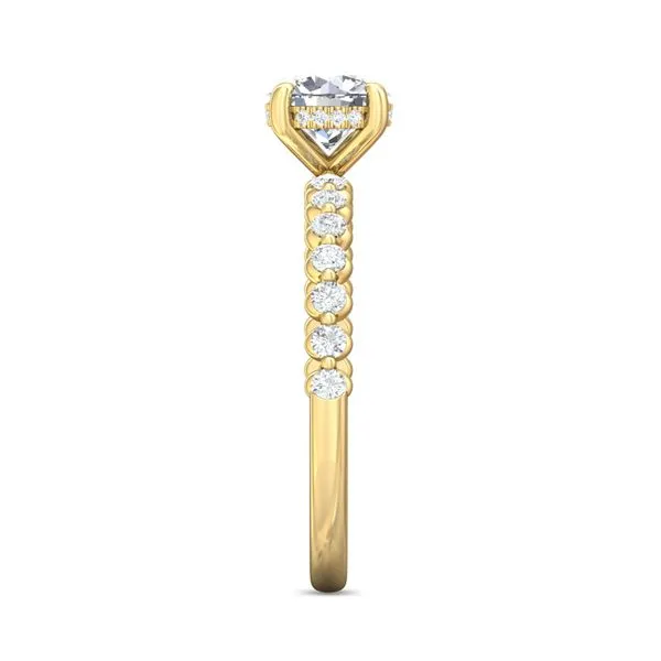 FlyerFit Channel/Shared Prong 18K Yellow Gold Engagement Ring H-I SI2 Image 4 Valentine's Fine Jewelry Dallas, PA