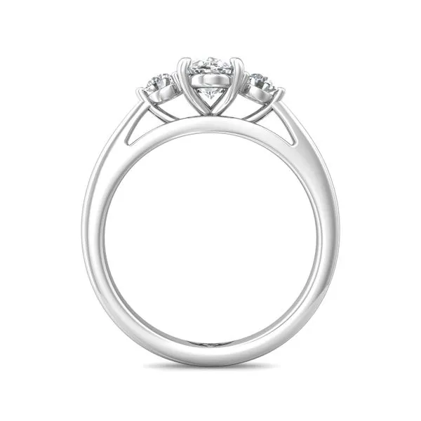 FlyerFit Three Stone Platinum Engagement Ring G-H VS2-SI1 Image 3 Valentine's Fine Jewelry Dallas, PA