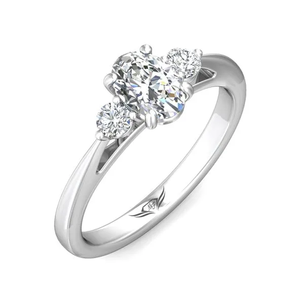 FlyerFit Three Stone Platinum Engagement Ring G-H VS2-SI1 Image 5 Valentine's Fine Jewelry Dallas, PA