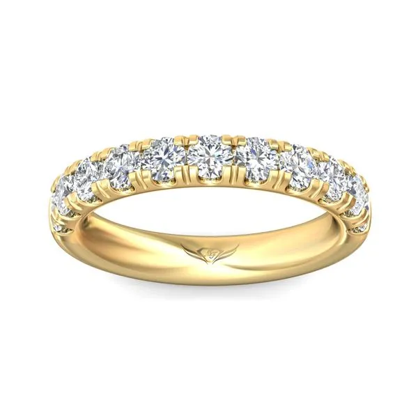FlyerFit Micropave 18K Yellow Gold Wedding Band H-I SI1 Image 2 Diamond Source Jewelers Greenwood Village, CO
