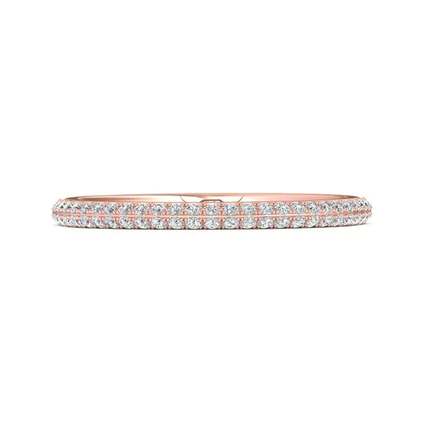 FlyerFit Micropave 18K Pink Gold Wedding Band H-I SI2 Becky Beauchine Kulka Diamonds and Fine Jewelry Okemos, MI