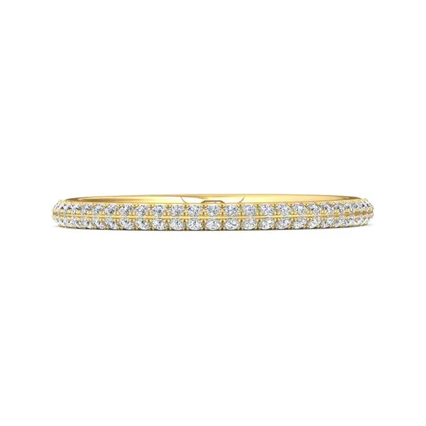 FlyerFit Micropave 14K Yellow Gold Wedding Band H-I SI1 Valentine's Fine Jewelry Dallas, PA