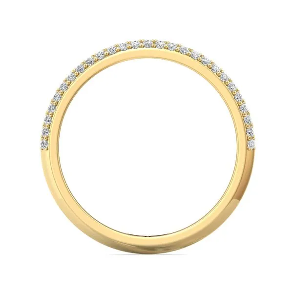 FlyerFit Micropave 14K Yellow Gold Wedding Band H-I SI1 Image 3 Valentine's Fine Jewelry Dallas, PA