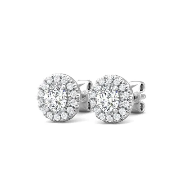 Martin Flyer Classic Diamond Earrings 18K White Gold Earring H-I SI2 Image 2 Valentine's Fine Jewelry Dallas, PA