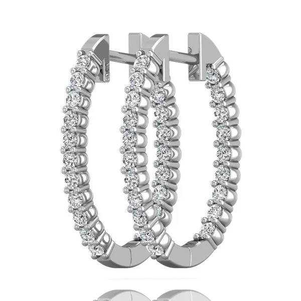 Martin Flyer Classic Diamond Earrings 14K White Gold Earring H-I SI2 Image 2 Valentine's Fine Jewelry Dallas, PA