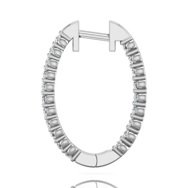 Martin Flyer Classic Diamond Earrings 14K White Gold Earring H-I SI2 Image 3 Valentine's Fine Jewelry Dallas, PA