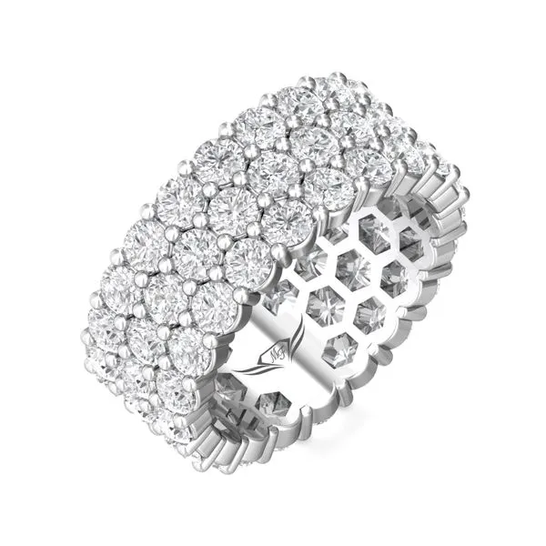 Martin Flyer Classic Diamond Bands Platinum Anniversary Band H-I SI1 Image 5 Valentine's Fine Jewelry Dallas, PA