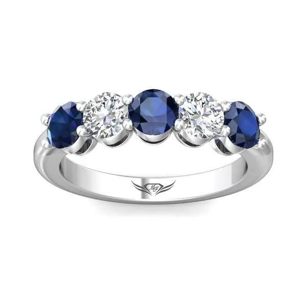 Martin Flyer Channel/Shared Prong Platinum Anniversary Band G-H VS2-SI1 Image 2 Valentine's Fine Jewelry Dallas, PA