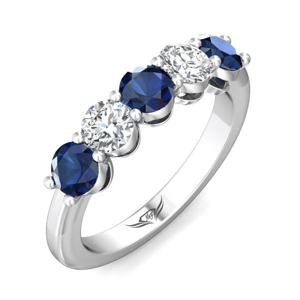 Martin Flyer Channel/Shared Prong Platinum Anniversary Band G-H VS2-SI1 Image 5 Valentine's Fine Jewelry Dallas, PA