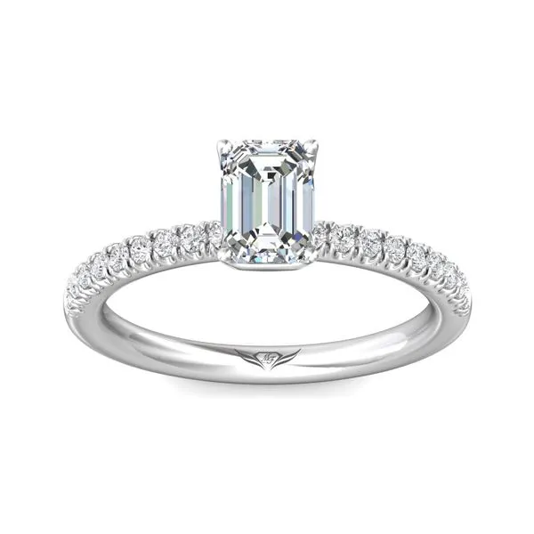 FlyerFit Micropave Platinum Engagement Ring H-I SI2 Image 2 Valentine's Fine Jewelry Dallas, PA