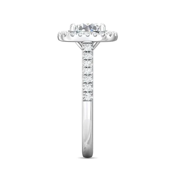 FlyerFit Micropave Halo 14K White Gold Engagement Ring G-H VS2-SI1 Image 4 Valentine's Fine Jewelry Dallas, PA