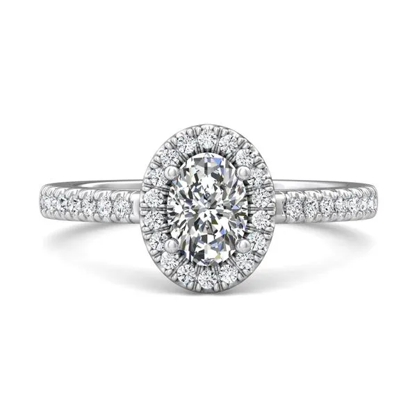 FlyerFit Micropave Halo 14K White Gold Engagement Ring H-I SI2 Diamond Source Jewelers Greenwood Village, CO