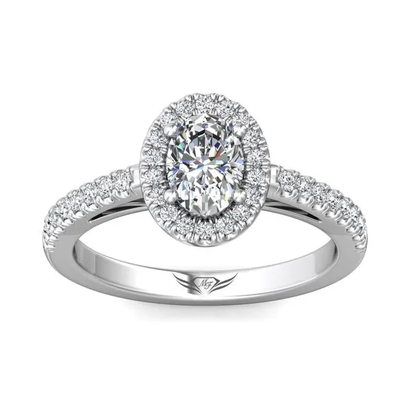 FlyerFit Micropave Halo 14K White Gold Engagement Ring H-I SI2 Image 2 Diamond Source Jewelers Greenwood Village, CO
