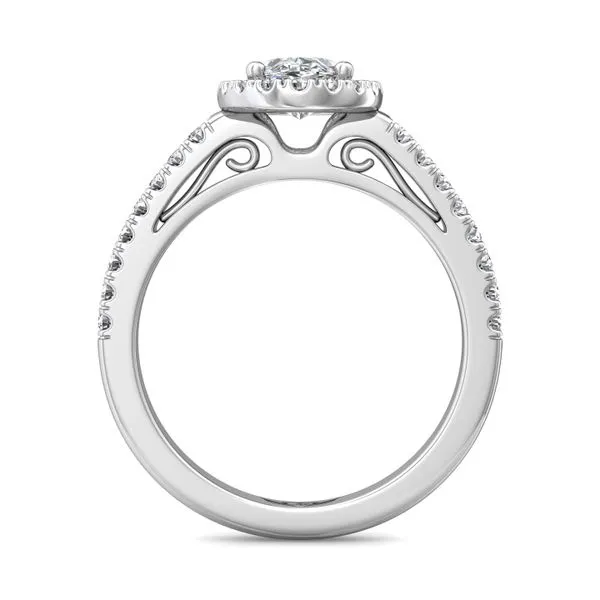 FlyerFit Micropave Halo 14K White Gold Engagement Ring H-I SI2 Image 3 Diamond Source Jewelers Greenwood Village, CO