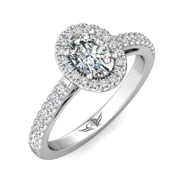 FlyerFit Micropave Halo 14K White Gold Engagement Ring H-I SI2 Image 5 Diamond Source Jewelers Greenwood Village, CO